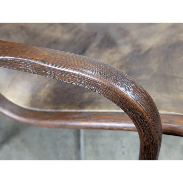 Animal Skin Mid Century Modern Leather Lamino Lounge Chair Attributed to Yngve Ekström for Swedese, c.1970s For Sale - Image 7 of 12