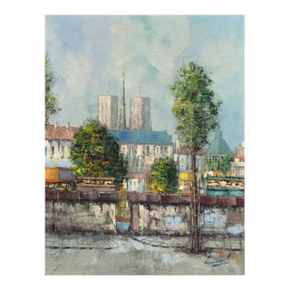 'The Left Bank, Notre Dame and the Île De La Cité' by Laurant, Paris in the Spring, France For Sale