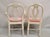 Vintage French Country Gustavian Cerused Pink Rose Dining Chairs - Set of 8 For Sale - Image 10 of 12
