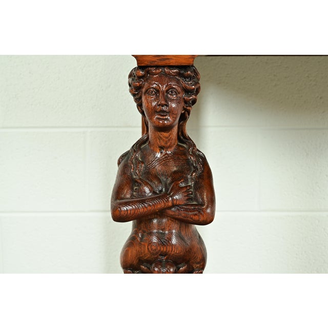 R. J. Horner Style Antique Victorian Carved Oak Sideboard or Buffet Server, Circa 1890s For Sale - Image 9 of 16