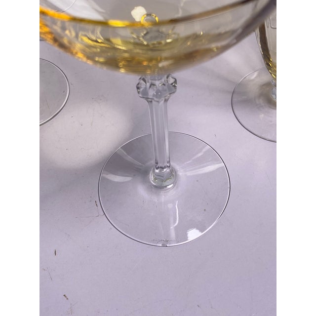 Vintage Fostoria Topaz Depression Glass Stemware Set - 21 Pieces For Sale - Image 12 of 14