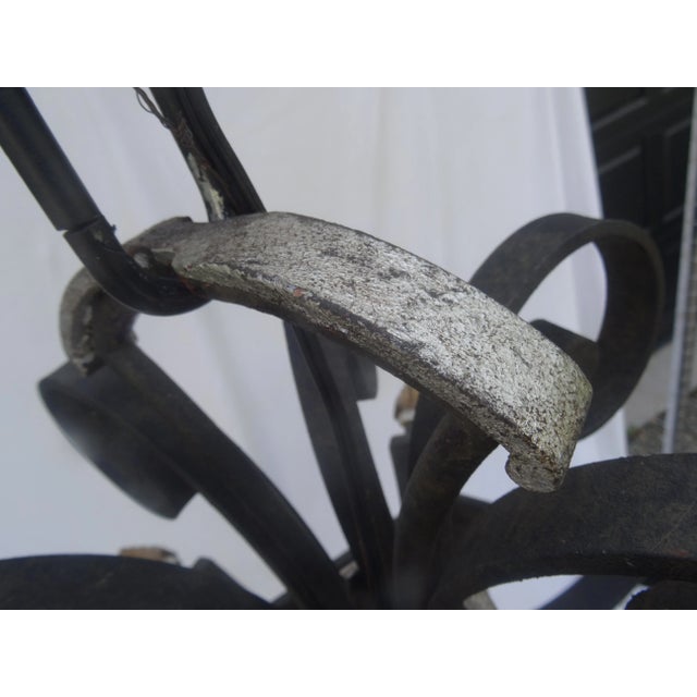 Paul Ferrante Massive Paul Ferrante Style French Iron Lantern For Sale - Image 4 of 11
