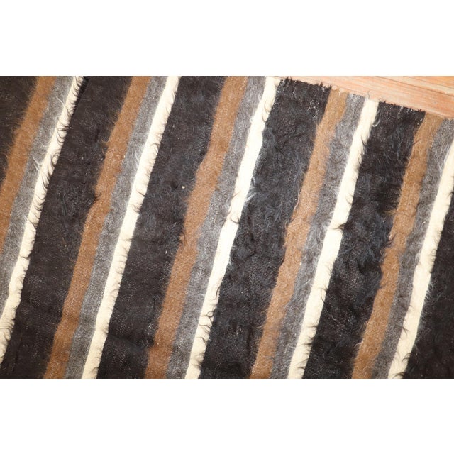 Brown Vintage Accent Size Turkish Mohair Rug - 4'1" x 6'2" For Sale - Image 8 of 9