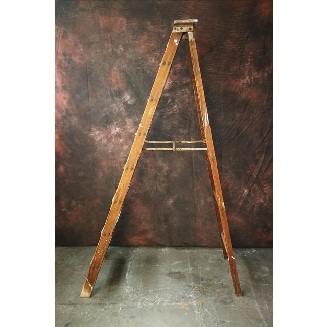 Wooden Foldable Painter's Ladder, 1960s For Sale - Image 6 of 10