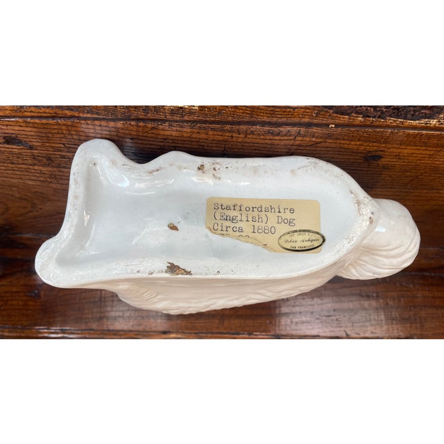 White Late 19th C. Staffordshire Dog For Sale - Image 8 of 8