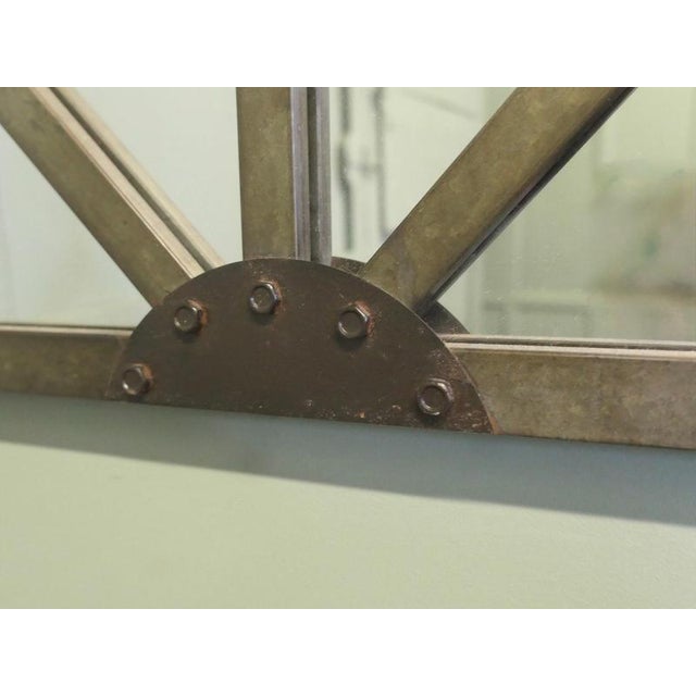 Industrial Arch Top Window Mirror, 1970 For Sale - Image 6 of 7