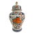Late 20th Century Chinoiserie Imari Style “Empress Garden” 11” Temple Jar For Sale