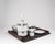 Art Deco Cantana Najade Tête-À-Tête for Two on Wooden Tray from Fürstenberg and Alessi, 1980s, Set of 14 For Sale - Image 9 of 18