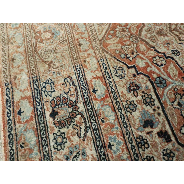Early 20th Century Early 20th Century Handmade Persian Tabriz Haji Jalili Accent Rug For Sale - Image 5 of 8