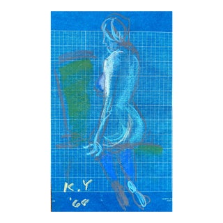 1968 Katherine Yares Female Nude Pastel For Sale