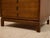 Vintage Walnut Three-Drawer Nightstand With Brass Campaign Hardware For Sale - Image 9 of 12