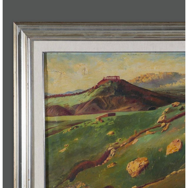 Early 20th Century Konstantinos Maleas Credited Acropolis Painting For Sale - Image 7 of 14