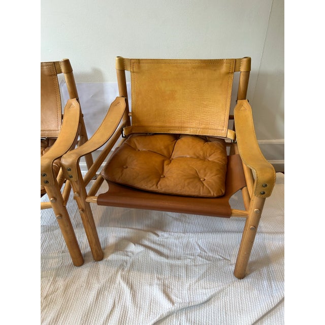 Mid-Century Modern 1960s Swedish Arne Norell Safari Sling Chairs - a Pair For Sale - Image 3 of 12