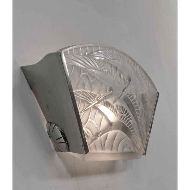 Art Deco 1930s Pierre d'Avesn Lorrain Daum French Art Deco Wall Sconces #1 - A Pair For Sale - Image 3 of 18