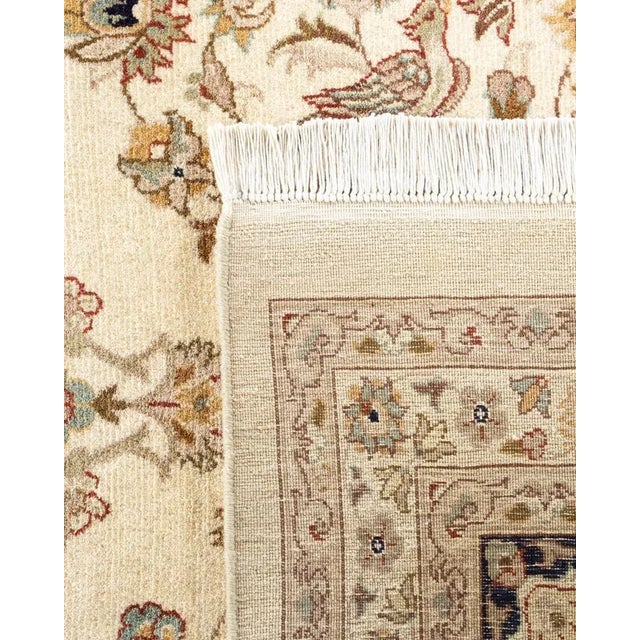 2000 - 2009 Mogul, One-of-a-Kind Hand-Knotted Area Rug in Ivory, 9' 2" x 13' 0" For Sale - Image 5 of 8