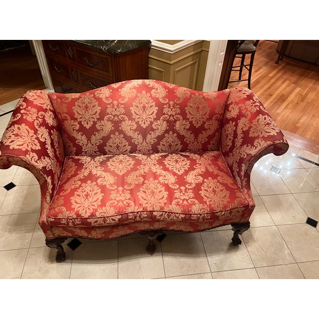 2010s 2017 Custom Upholstered Loveseat Sofa by Southwood For Sale - Image 5 of 11