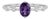 Amethyst & Cubic Zirconia Ring, February Birthstone Ring Us 7 For Sale