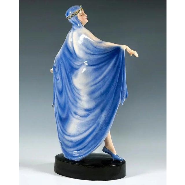 Egyptian Temple Dancer Figurine by Marcell Goldscheider, Vienna, 1930 For Sale - Image 3 of 10