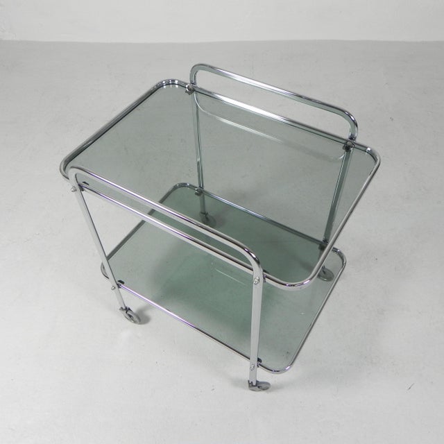 1970s Vintage Chromed Serving Trolley, 1970s For Sale - Image 5 of 16