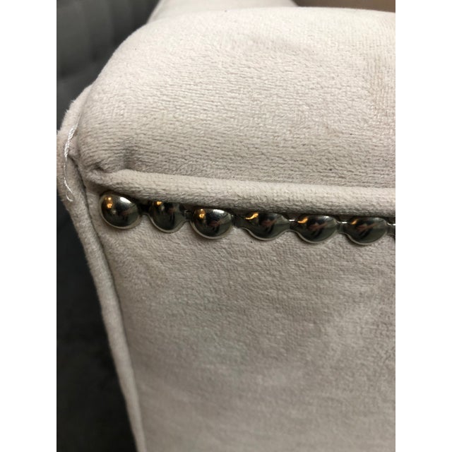 Contemporary ZGallerie Pauline Cream Velvet Sofa Chairish