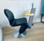 2010s Verner Panton System 1-2-3 Swivel Chair Pair Black Leather Space Age Danish Mid Century Modern For Sale - Image 5 of 9