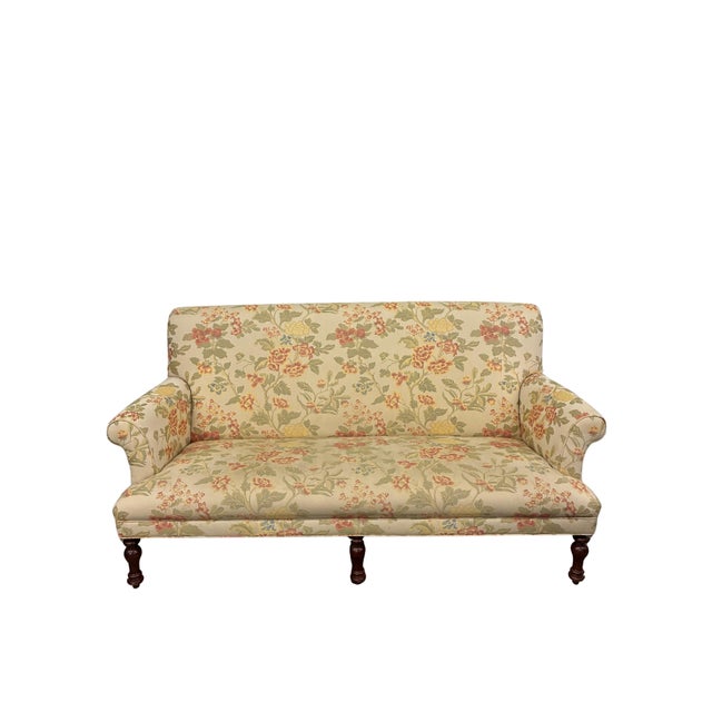 Elegant upholstered sofa by Milling Road, a division of Baker Furniture, featuring classic English Traditional styling and...