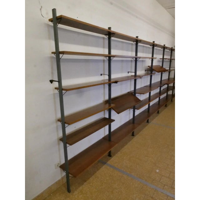 Mid-Century Shelving System in Wood and Metal by Olof Pira, Sweden, 1960s For Sale - Image 9 of 18
