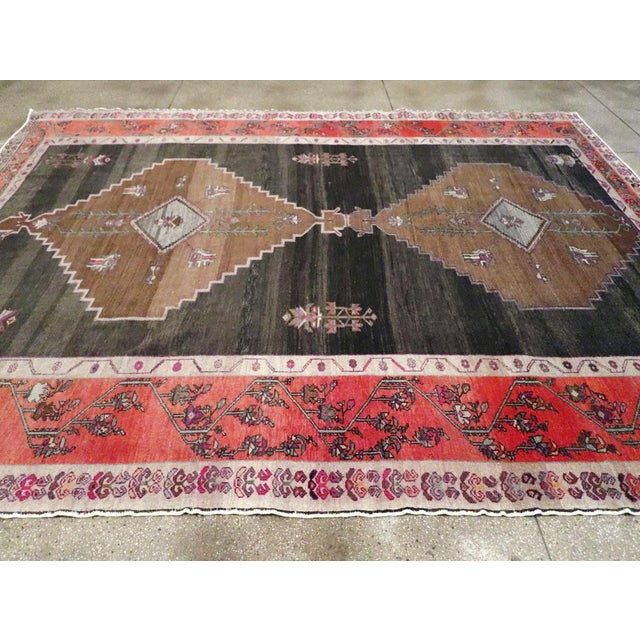 Galerie Shabab Collection Mid-20th Century Handmade Turkish Anatolian Room Size Carpet For Sale In New York - Image 6 of 10