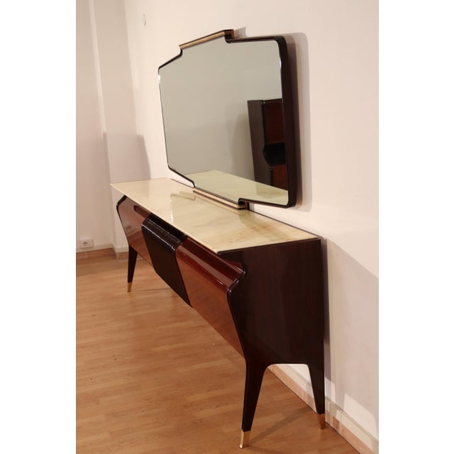 Mid-Century Credenza in Mahogany, Rosewood and Onyx by Osvaldo Borsani, Italy, 1950s For Sale - Image 15 of 18