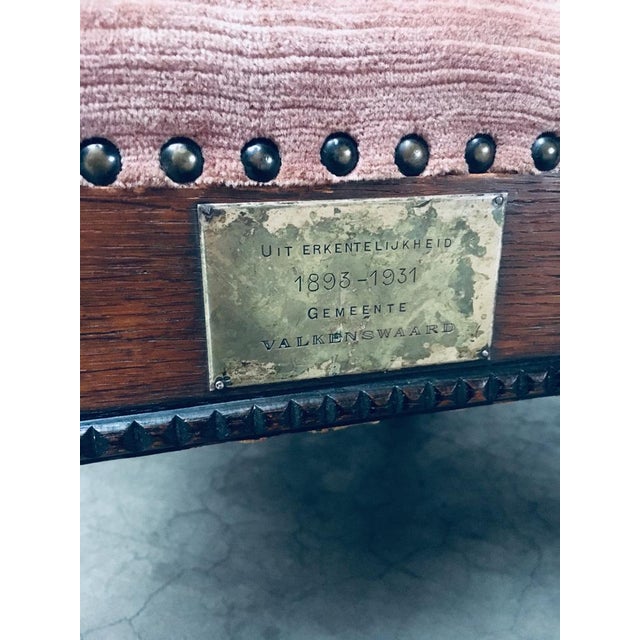 Art Deco Dutch Modernism Design Reclining "Grand" Armchair. Made in the Netherlands, late 1920's period. Oak wood...