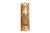 A brass door knocker shaped like a woodpecker. Cast with a prominent beak and tail, finished with line details to define...
