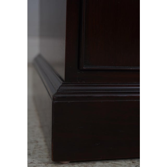 1980s Councill Craftsmen Attributed Mahogany Kneehole File Credenza For Sale - Image 11 of 16