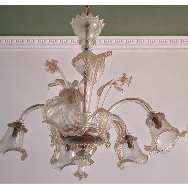 1930s Murano Glass Chandelier, Italy, 1930s For Sale - Image 5 of 5