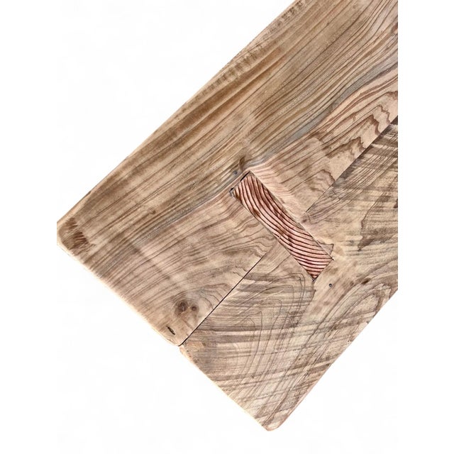 Rustic European Farmhouse Natural Trestle Bench 90" For Sale In Columbia, SC - Image 6 of 11