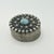 This fabulous Italian Silverplate Trinket Box With Turquoise Stone will be a fabulous addition to your vintage box...