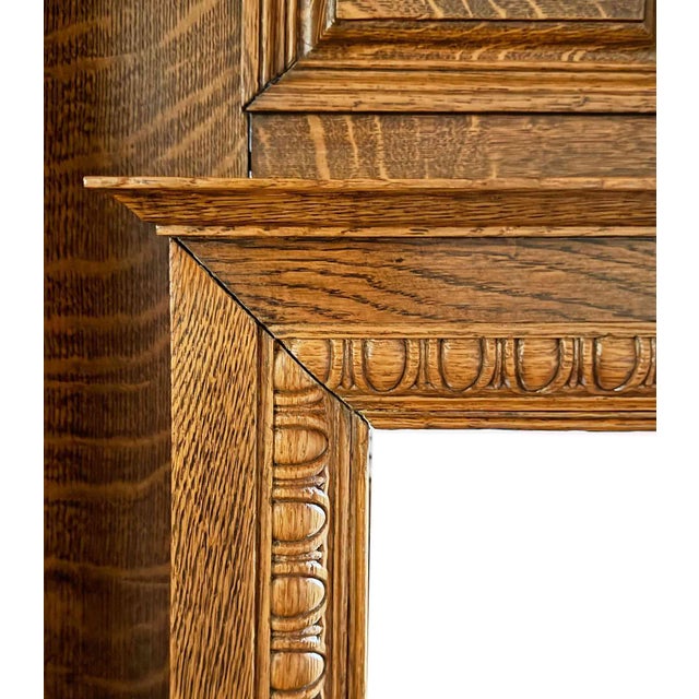 Antique Oak Mantel For Sale - Image 4 of 7