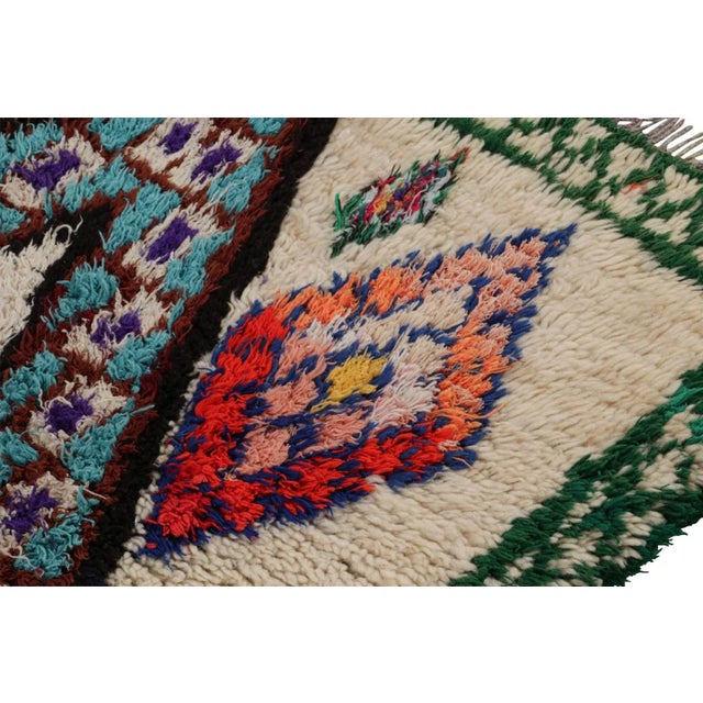 1950s Vintage Azilal Moroccan Style Runner Rug, With Medallions From Rug & Kilim For Sale - Image 5 of 7