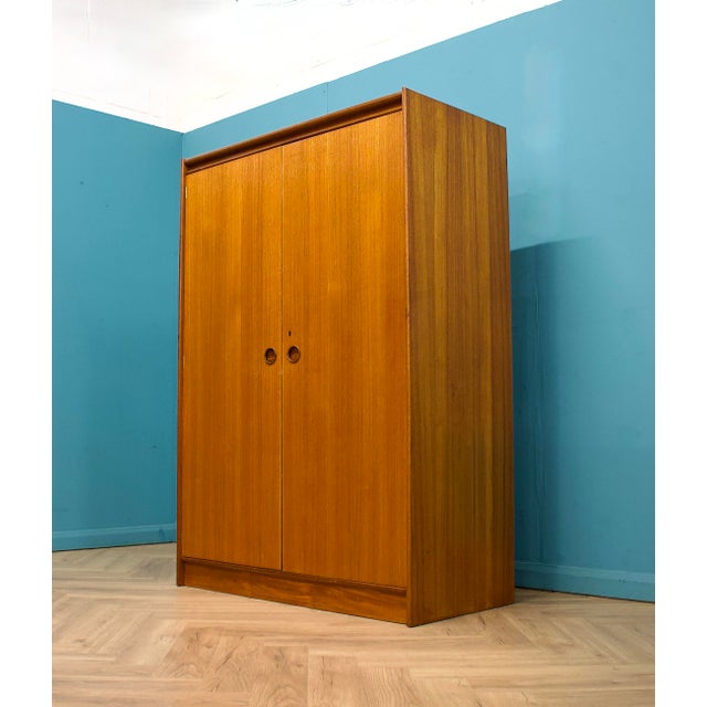 Walnut Wardrobe from Bath Cabinet Makers, 1960s For Sale - Image 4 of 13