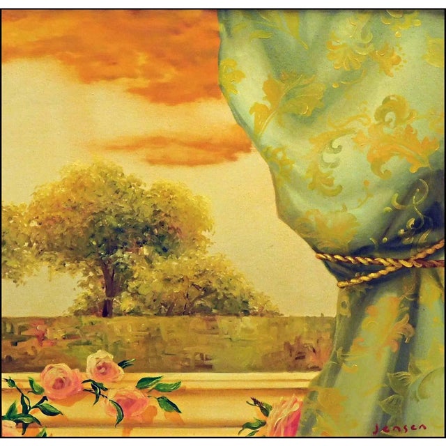 Textile James Jensen Original "Impressionist Suite" Triptych Hand Signed Custom Framed For Sale - Image 7 of 9