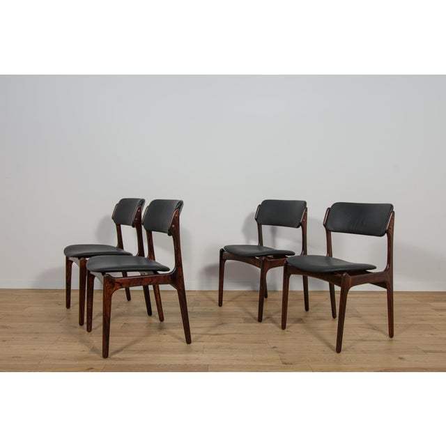 Model 49 Rosewood Dining Chairs by Erik Buch for Oddense Maskinsnedkeri, 1960s, Set of 4 For Sale - Image 4 of 18