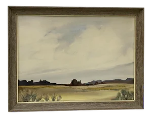 Michael J. Clarke "Mesquite, Nevada" Original Watercolor C.1965