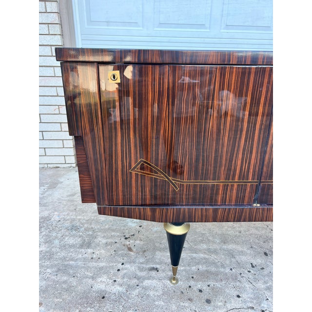 Art Deco French Art Deco 1930's Macassar Ebony Sideboard For Sale - Image 3 of 12
