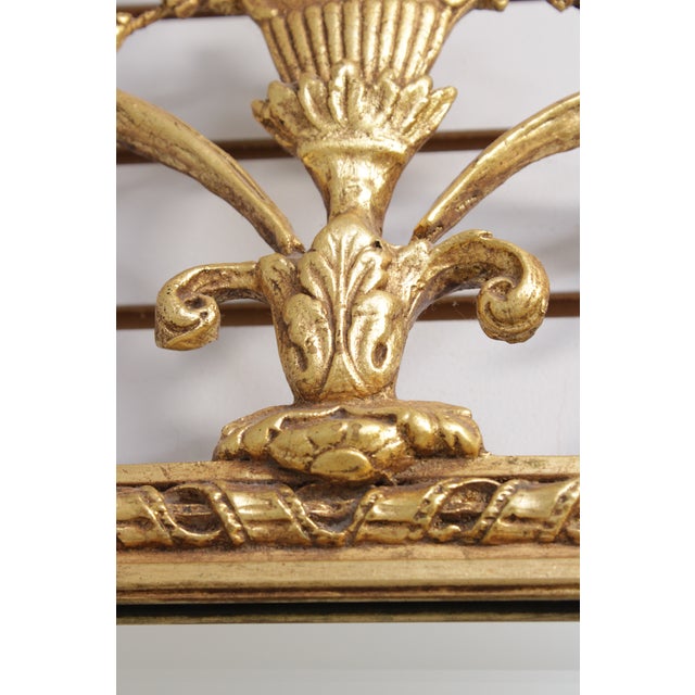 Traditional Friedman Brothers Gilt Gold Horizontal Wall Mirror For Sale - Image 3 of 17
