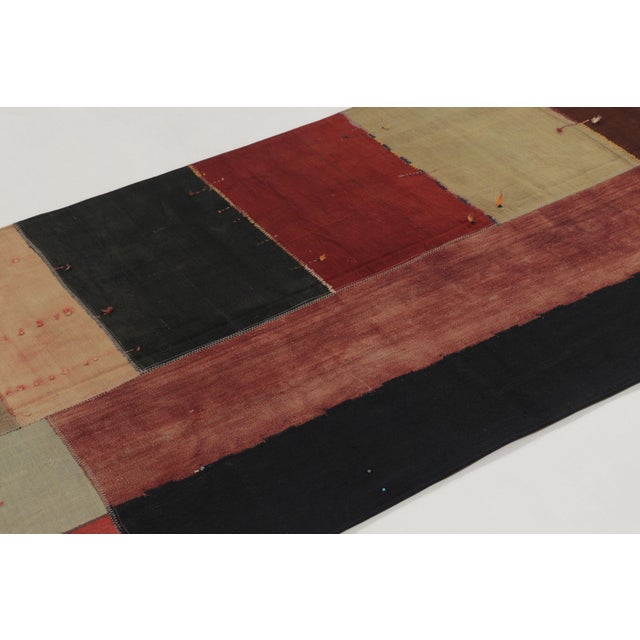 Traditional Vintage Turkish Patchwork Rug With Bold Geometry in Multicolour - Rug & Kilim For Sale - Image 3 of 9