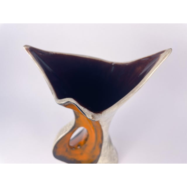 Tess Villenauxe Sculptural Ceramic Vase, France, c.1960s For Sale - Image 9 of 13