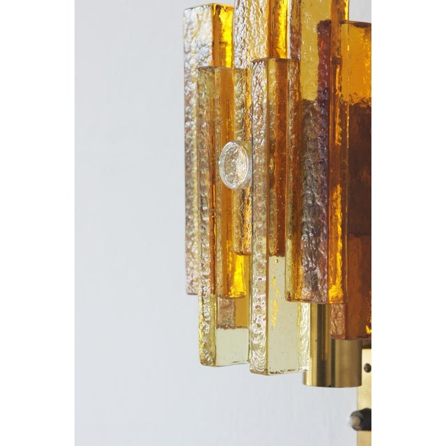 Stacked Glass and Brass Wall Sconce by Svend Aage Holm Sørensen for Hassel & Teudt, 1960s For Sale - Image 4 of 6