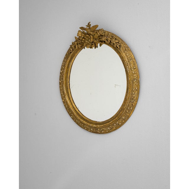 Wood 19th Century France Gold Wood Mirror For Sale - Image 7 of 10