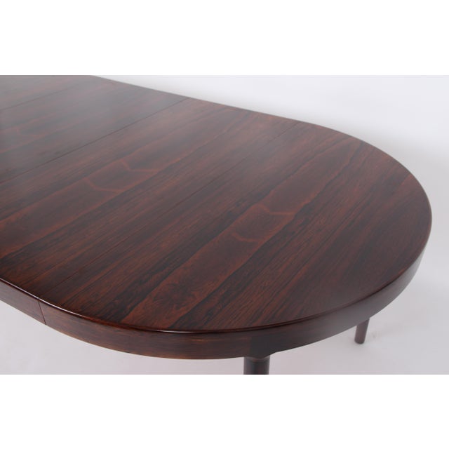 Wood Rosewood Dining Table with 2 Additional Extension Leaves by Harry Østergaard for Randers Møbelfabrik For Sale - Image 7 of 10