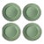 Mackenzie-Childs Sage Green Enamel Chargers - Set of 4 | Handmade 12" For Sale
