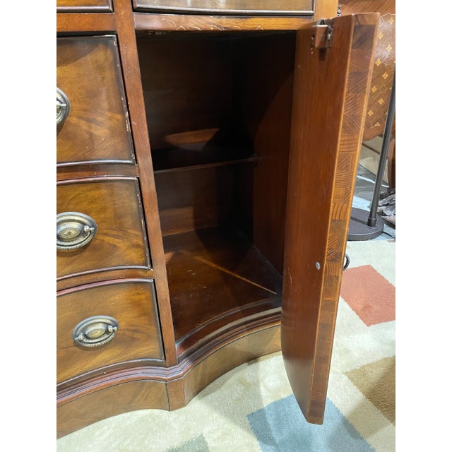 Mid 20th Century Drexel Mahogany Serpentine Sideboard From the Wallace Nutting Collection For Sale - Image 9 of 11